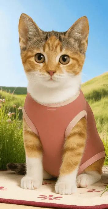 Roupa Protetora Pós Castração para Gatos Conforto e Estilo | Caprioli Shop roupas acessórios gatos Tamanho 1 Fêmea / pç