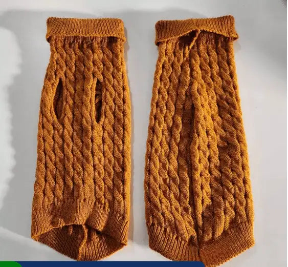 Suéter Quente para Gatos Conforto Inverno | Caprioli Shop roupas e acessórios gatos Mostarda / P
