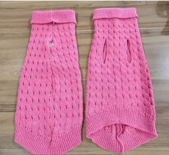 Suéter Quente para Gatos Conforto Inverno | Caprioli Shop roupas e acessórios gatos Rosa Vivo / P