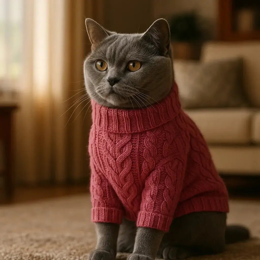 Suéter Quente para Gatos Conforto Inverno | Caprioli Shop roupas e acessórios gatos