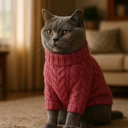 Suéter Quente para Gatos Conforto Inverno | Caprioli Shop roupas e acessórios gatos