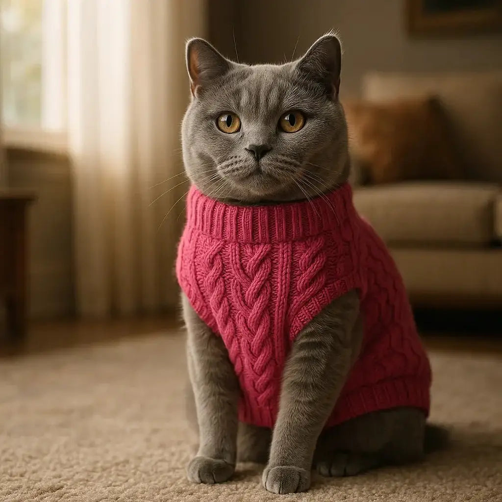 Suéter Quente para Gatos Conforto Inverno | Caprioli Shop roupas e acessórios gatos