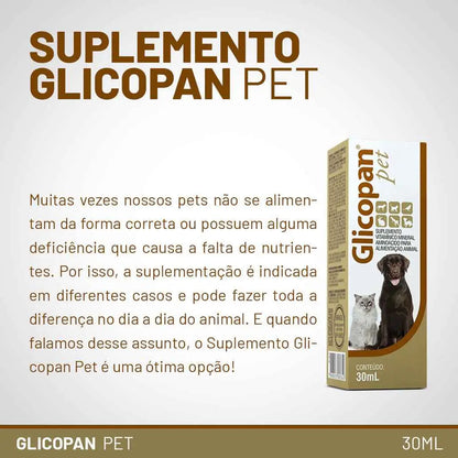 Suplemento Glicopan Pet 30ml Vetnil Vitaminas Aminoácidos Apetite l Caprioli Shop medicamentos para cachorro