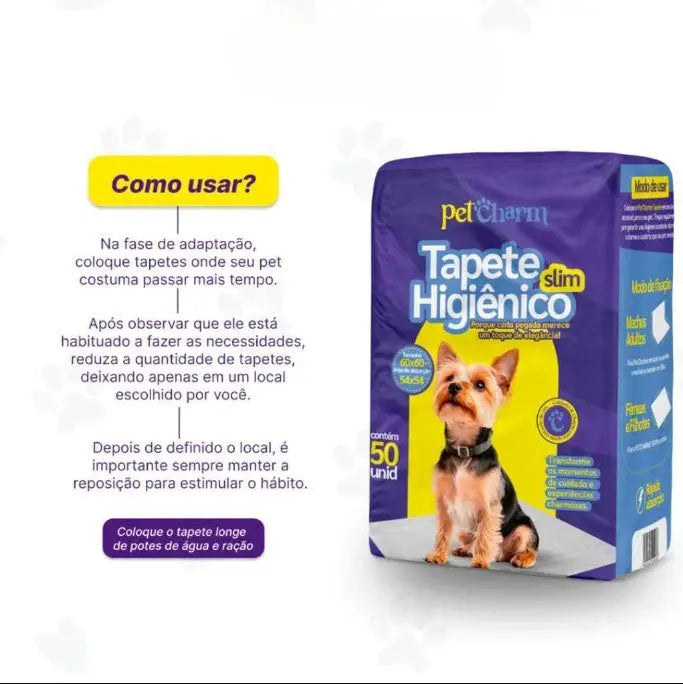 Tapete Higiênico Cães 60x50cm 50 ou 100 unidades | Caprioli Shop