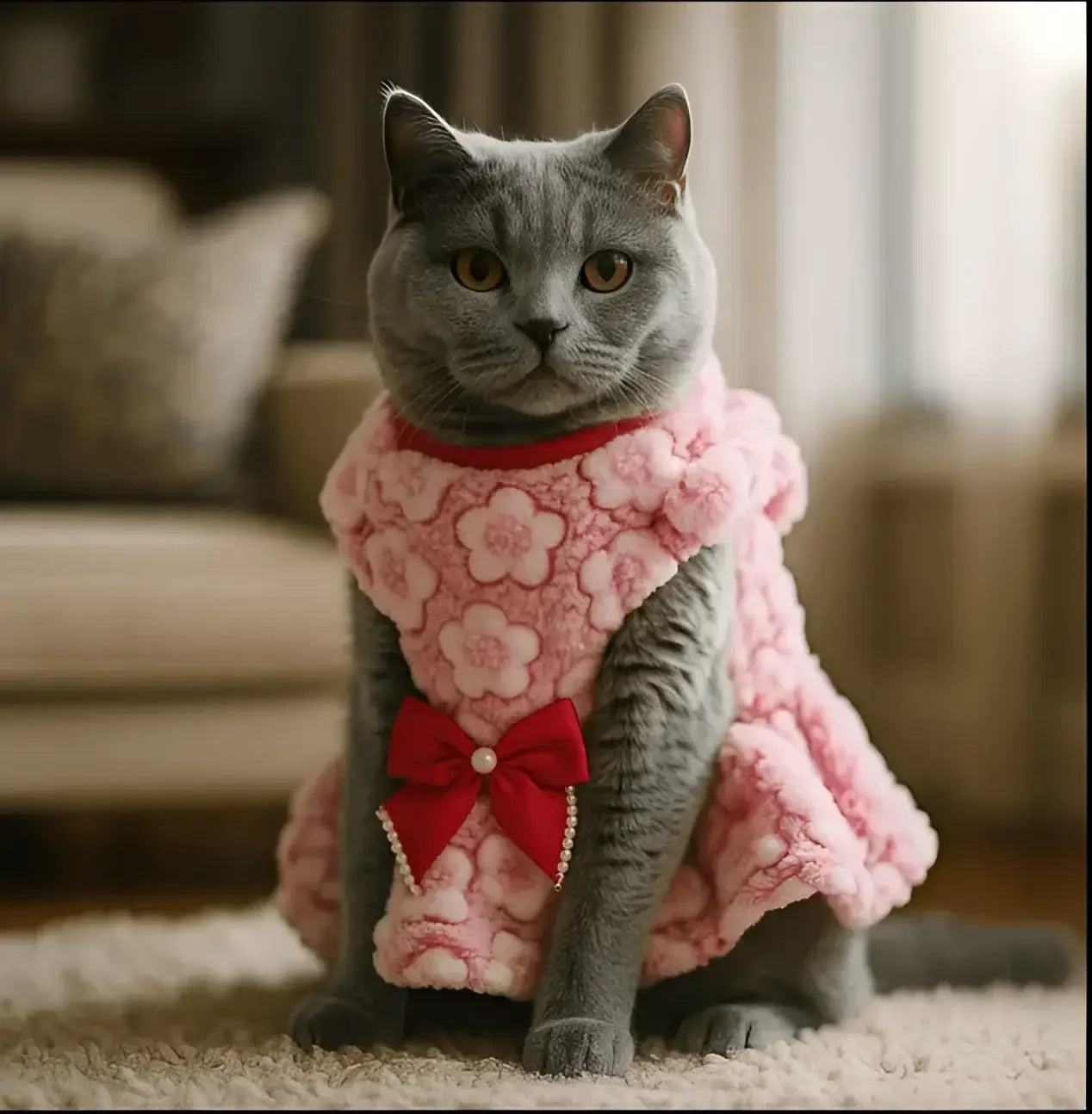 Vestido Soft para Gatos Estilo e Conforto Inverno | Caprioli Shop roupas acessórios gatos